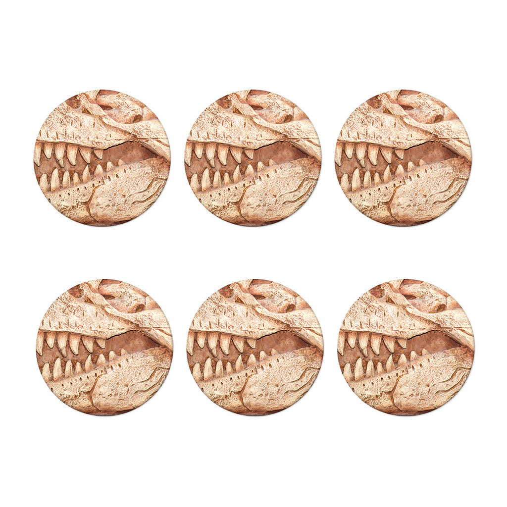 T-Rex Fossil Print Coaster Set