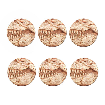 T-Rex Fossil Print Coaster Set