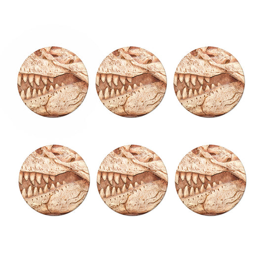 T-Rex Fossil Print Coaster Set