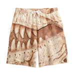 T-Rex Fossil Print Cotton Shorts