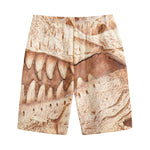T-Rex Fossil Print Cotton Shorts