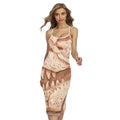 T-Rex Fossil Print Cross Back Cami Dress
