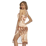 T-Rex Fossil Print Cross Back Cami Dress