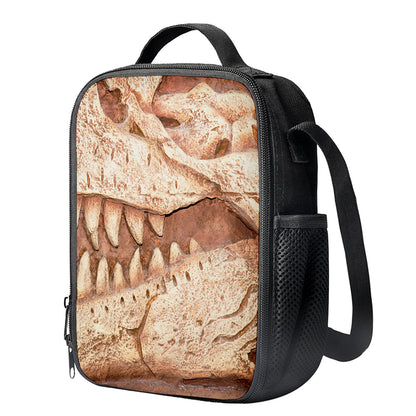 T-Rex Fossil Print Crossbody Lunch Bag