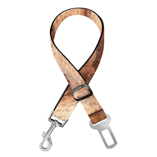 T-Rex Fossil Print Dog Seat Belt