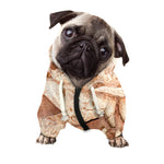 T-Rex Fossil Print Dog Zip Up Hoodie