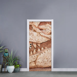 T-Rex Fossil Print Door Sticker