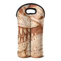 T-Rex Fossil Print Double Neoprene Wine Tote