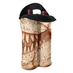 T-Rex Fossil Print Double Neoprene Wine Tote