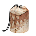 T-Rex Fossil Print Drawstring Makeup Bag