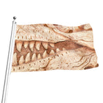 T-Rex Fossil Print Flag