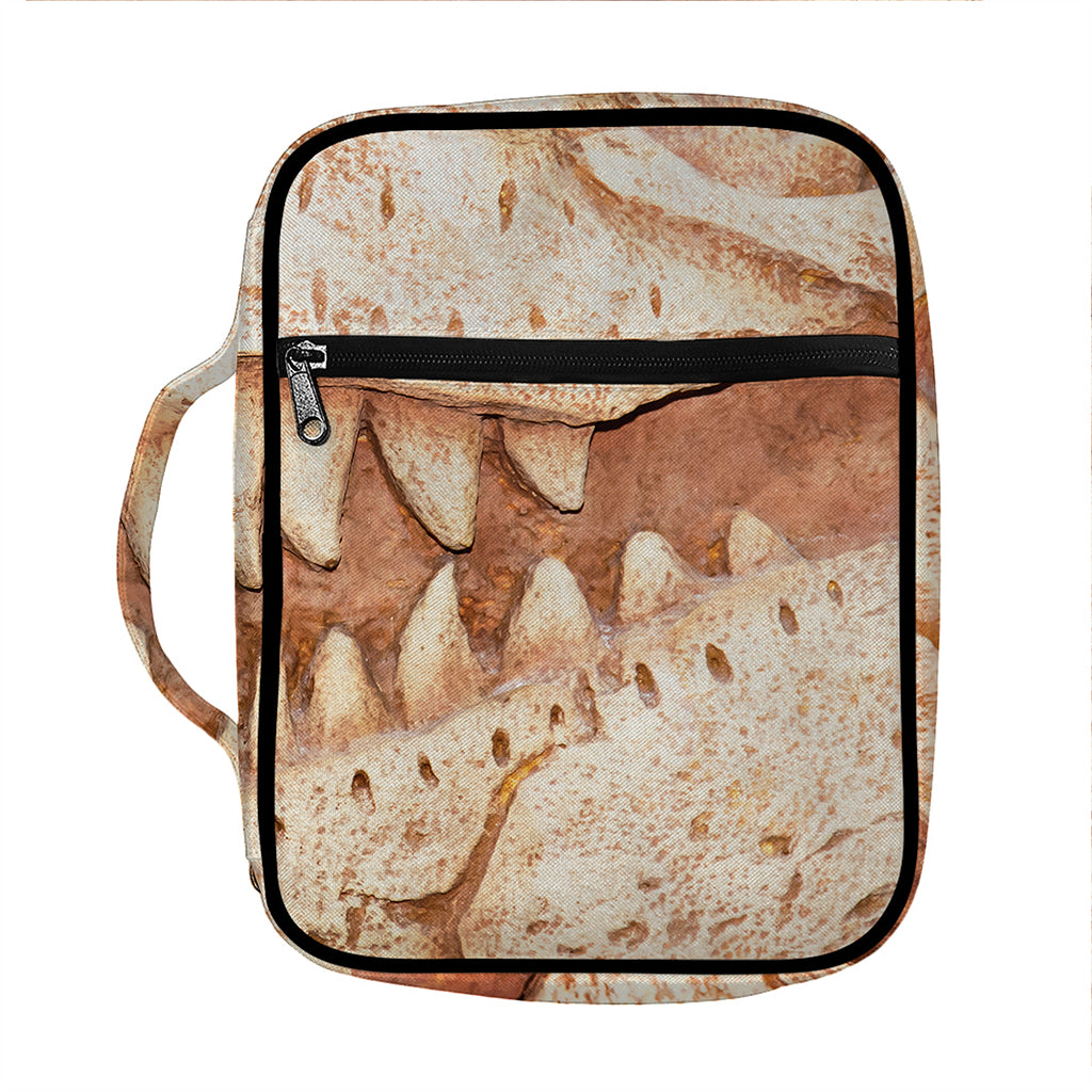 T-Rex Fossil Print Front Pocket Bible Bag