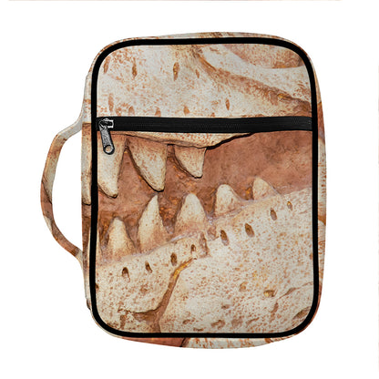 T-Rex Fossil Print Front Pocket Bible Bag