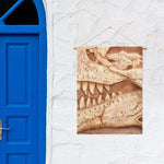 T-Rex Fossil Print Garden Flag