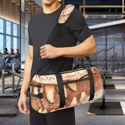 T-Rex Fossil Print Gym Bag