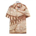 T-Rex Fossil Print Hawaiian Shirt