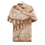T-Rex Fossil Print Hawaiian Shirt