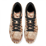 T-Rex Fossil Print High Top Leather Sneakers