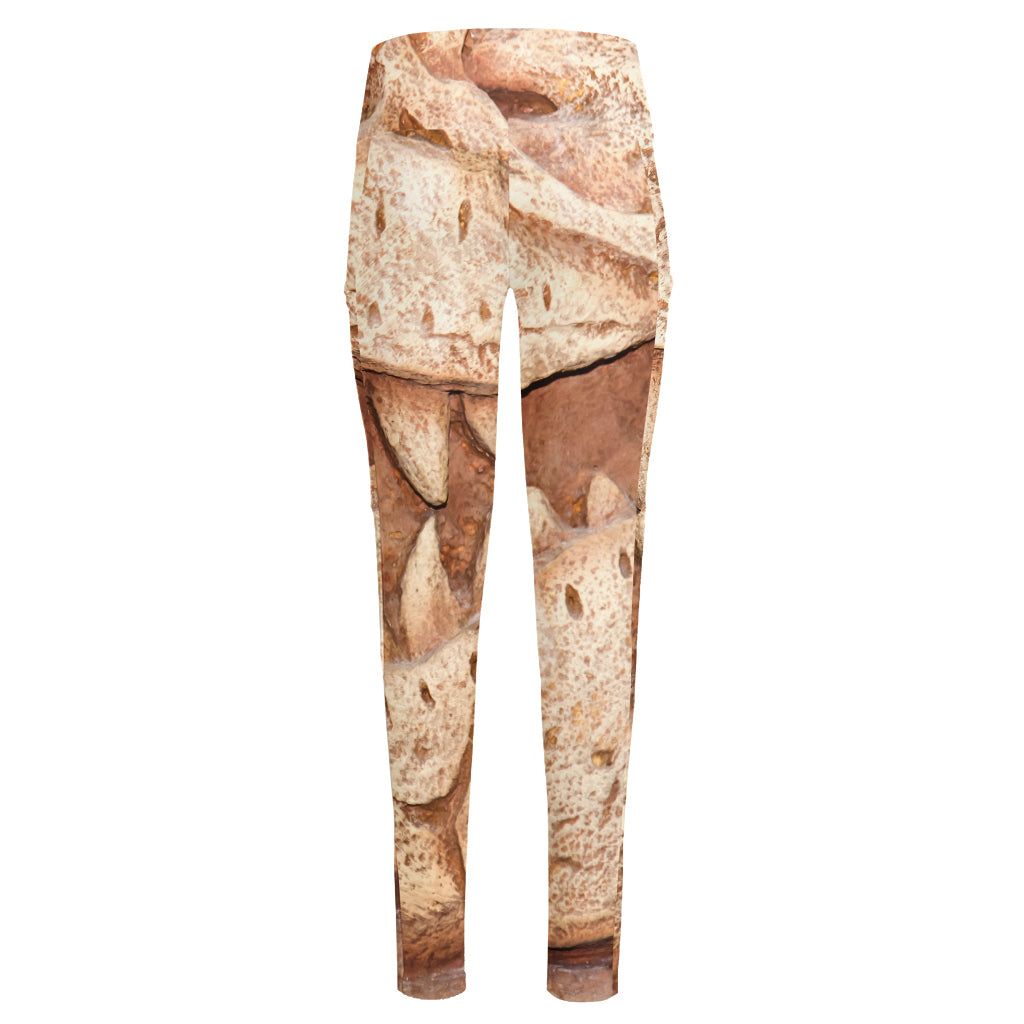 T-Rex Fossil Print High-Waisted Pocket Leggings