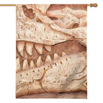 T-Rex Fossil Print House Flag