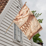 T-Rex Fossil Print House Flag