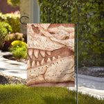 T-Rex Fossil Print House Flag