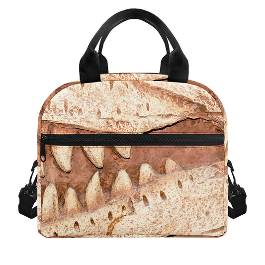 T-Rex Fossil Print Insulated Lunch Bag