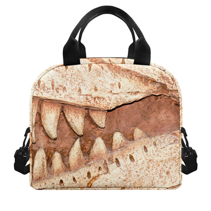 T-Rex Fossil Print Insulated Lunch Bag