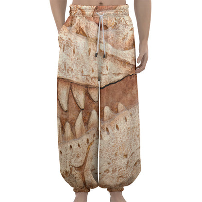 T-Rex Fossil Print Lantern Pants