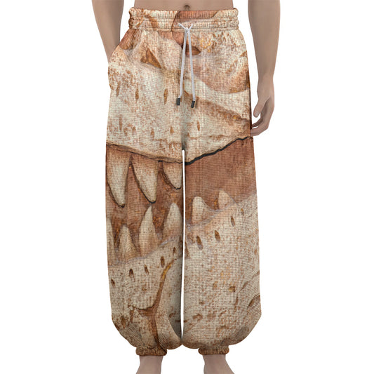 T-Rex Fossil Print Lantern Pants