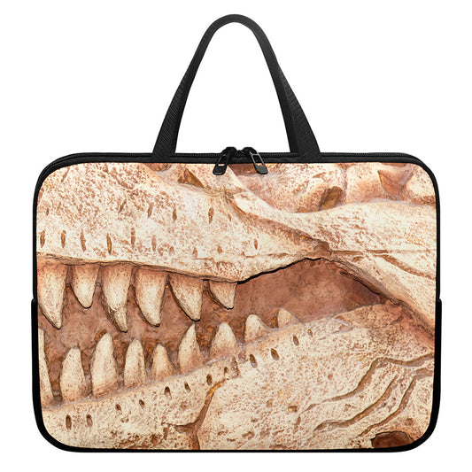 T-Rex Fossil Print Laptop Sleeve With Handle