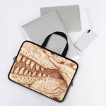 T-Rex Fossil Print Laptop Sleeve With Handle