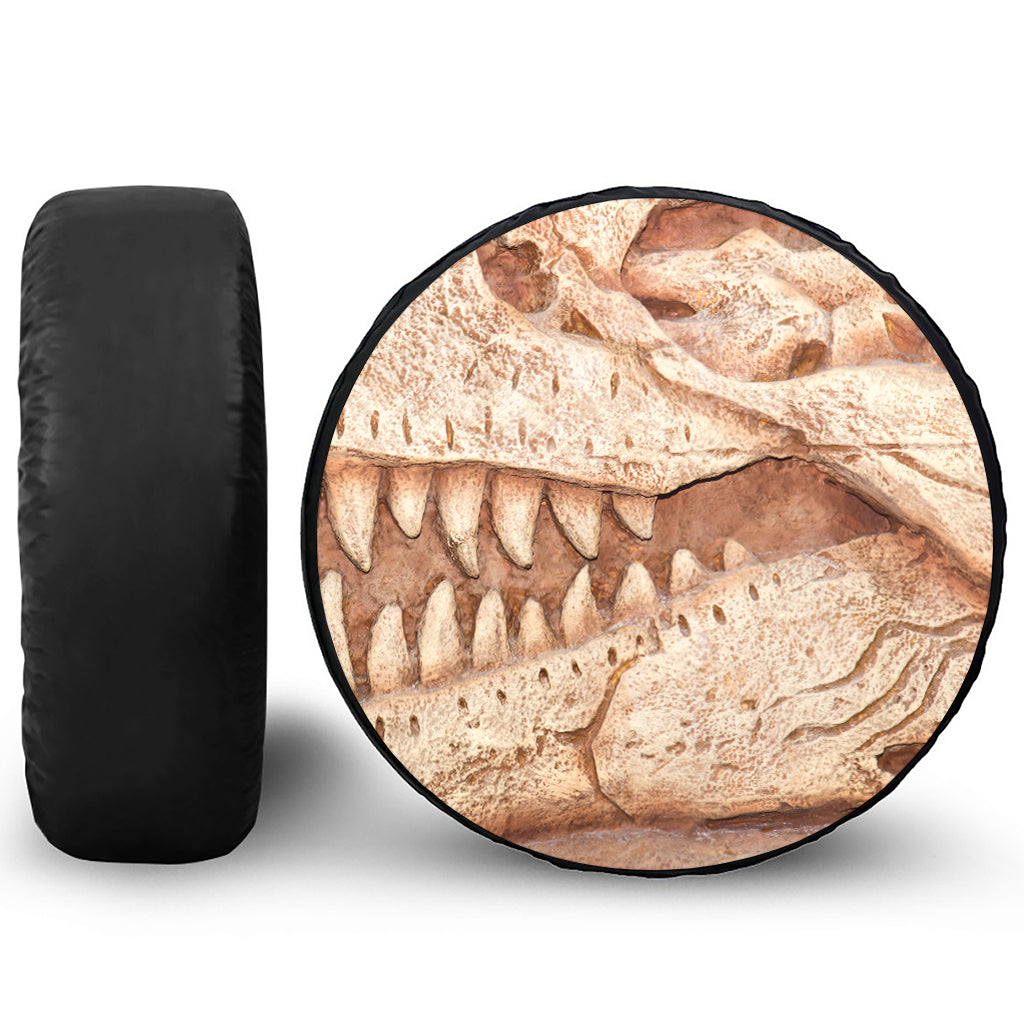 T-Rex Fossil Print Leather Spare Tire Cover