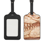 T-Rex Fossil Print Luggage Tag