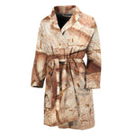 T-Rex Fossil Print Men's Bathrobe