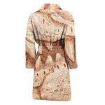 T-Rex Fossil Print Men's Bathrobe