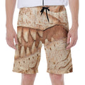 T-Rex Fossil Print Men's Beach Shorts