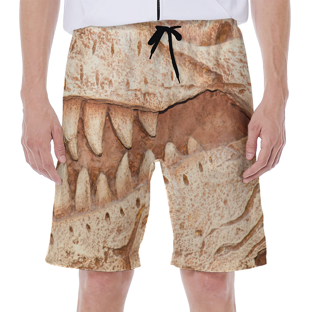 T-Rex Fossil Print Men's Beach Shorts