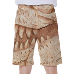 T-Rex Fossil Print Men's Beach Shorts
