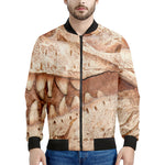 T-Rex Fossil Print Men's Bomber Jacket