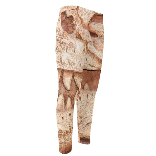 T-Rex Fossil Print Men's Compression Pants