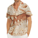 T-Rex Fossil Print Men's Deep V-Neck Shirt