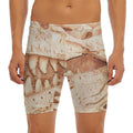 T-Rex Fossil Print Men's Long Boxer Briefs