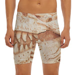 T-Rex Fossil Print Men's Long Boxer Briefs