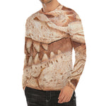 T-Rex Fossil Print Men's Long Sleeve Rash Guard