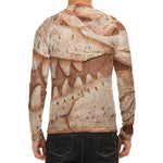 T-Rex Fossil Print Men's Long Sleeve Rash Guard