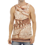 T-Rex Fossil Print Men's Muscle Tank Top