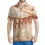 T-Rex Fossil Print Men's Polo Shirt