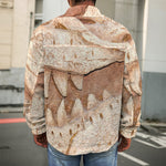 T-Rex Fossil Print Men's Shirt Jacket