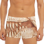 T-Rex Fossil Print Men's Short Boxer Briefs